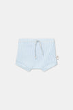 My Little Cozmo Baby Blue Ribbed Short Set