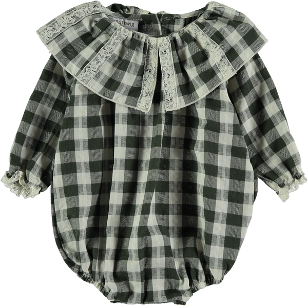 Nuttwig Check Big Collar Romper