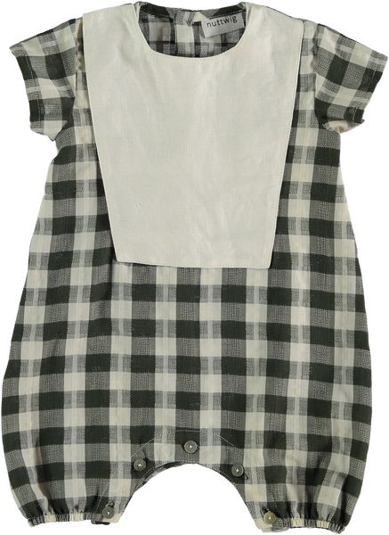 Nuttwig Check Bib Romper