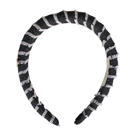 Halo Luxe Noa Fringe Headband Black Denim