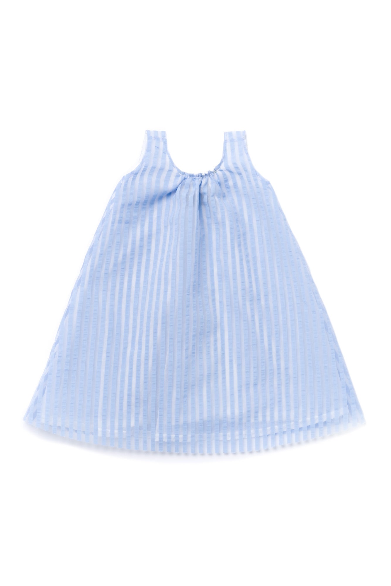 Omamimini Blue Striped Organza Tent Dress Panda and Cub Omamimini Blue Striped Organza Tent Dress Panda and Cub