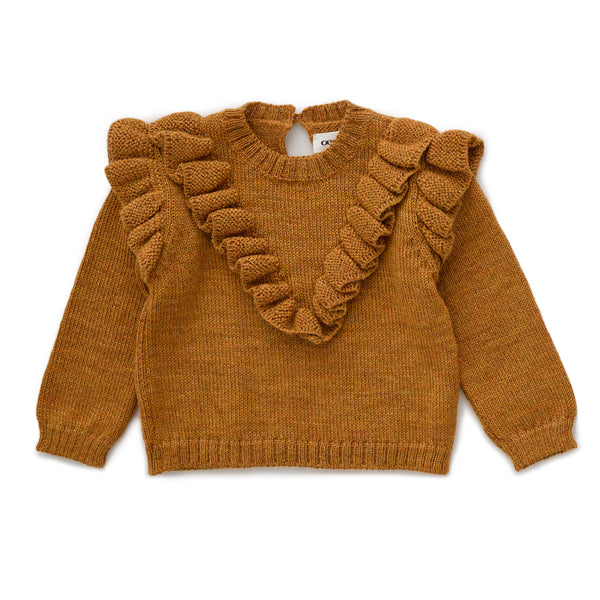 Oeuf Ocre Frou Frou Sweater