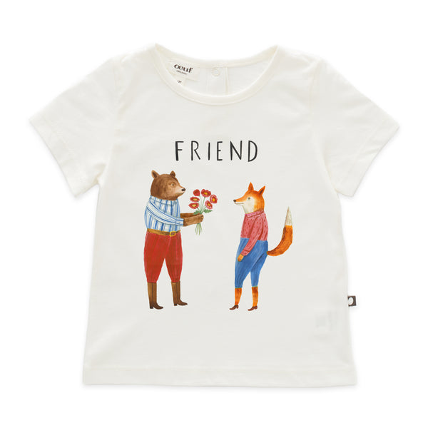 Oeuf White Friend T-Shirt