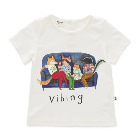 Oeuf White Vibing T-Shirt