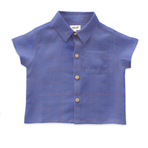 Oeuf Iris Check Button Down Shirt