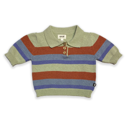 Oeuf Stripe Knit Polo