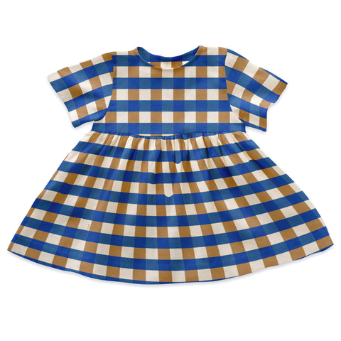 Oeuf Blue Gingham Dress