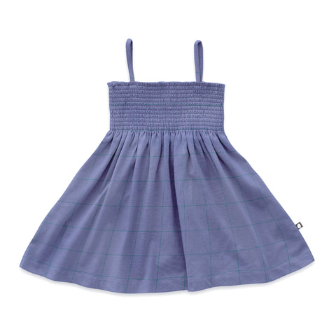 Oeuf Iris Check Smocked Dress