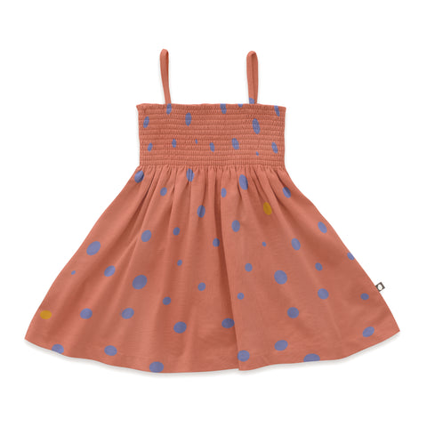 Oeuf Pink Dots Smocked Dress