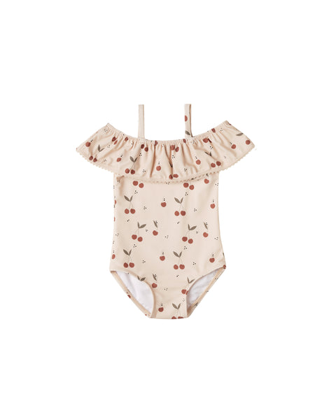 Rylee & Cru Shell Cherries Off The Shoulder Swimsuit