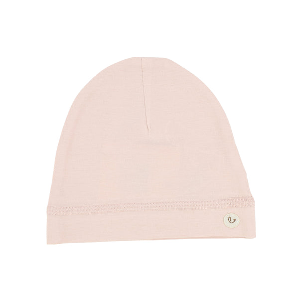 Lil Legs Pale Pink Brushed Cotton Wrapover Beanie