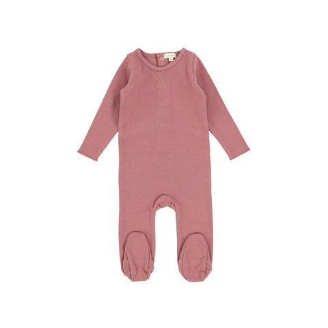 Lil Legs Pink Classic Ribbed Footie