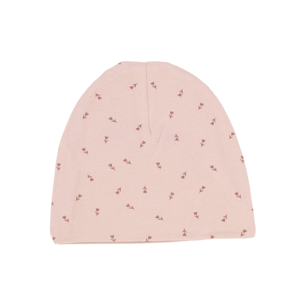 Lil Legs Pink/Pink Tulips Printed Beanie