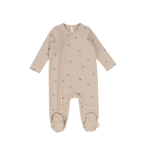 Lil Legs Pale Taupe/Pewter Poppy Footie