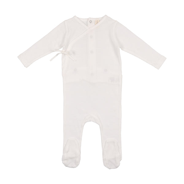 Lilette Winter White Boy Wrapover Footie