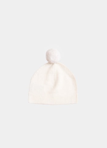Belle Enfant Knit Snow White Pompom Hat