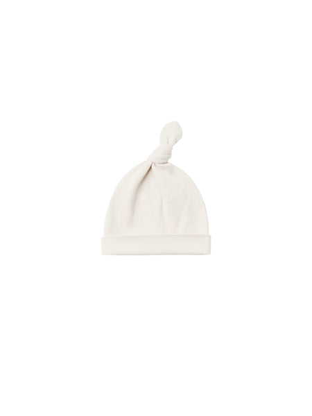 Quincy Mae Ivory Knotted Baby Hat