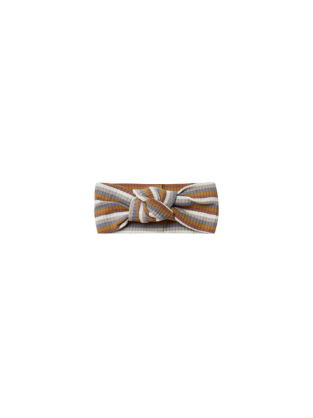 Quincy Mae Multi Stripe Ribbed Knotted Headband