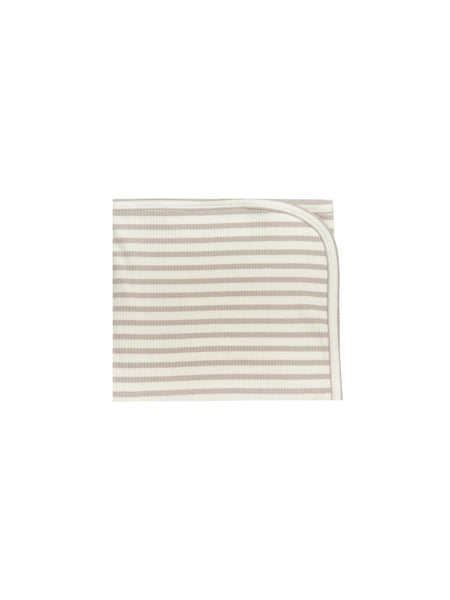 Quincy Mae Ash Stripe Ribbed Baby Blanket