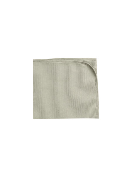 Quincy Mae Sage Ribbed Baby Blanket