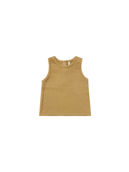 Quincy Mae Gold Woven Tank Set