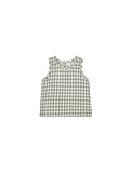 Quincy Mae Sea Green Gingham Woven Tank + Short Set