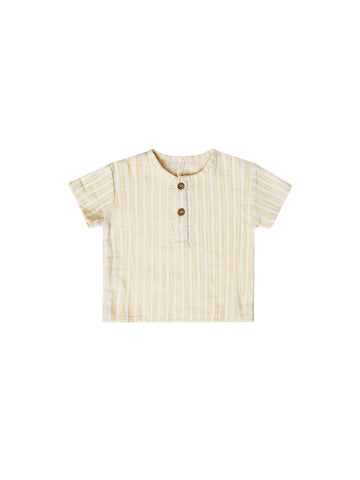 Quincy Mae Vinatge Stripe Henry Top + Short Set