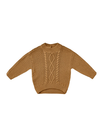 Quincy Mae Walnut Cable Knit Set