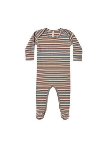 Quincy Mae Autumn Stripe Ribbed Footie
