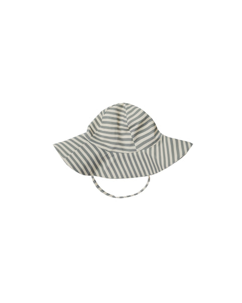 Quincy Mae Sea Green Stripe Sun Hat