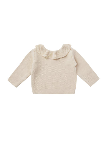 Quincy Mae Natural Ruffle Sweater + Bloomer Set