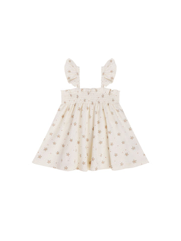 Quincy Mae Dotty Floral Smocked Jersey Dress