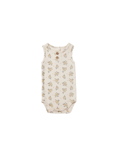 Quincy Mae Daisy Fields Henley Bodysuit