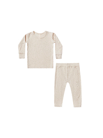 Quincy Mae Natural Speckles Bamboo Pajama Set