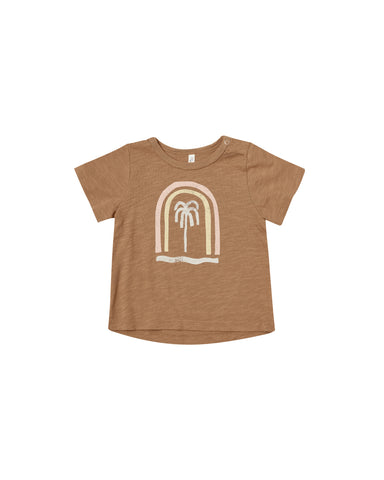 Rylee & Cru Camel Palm Tree Basic Tee