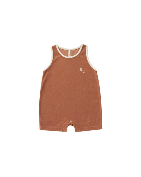 Rylee & Cru Terracotta Terry Sleeveless Romper