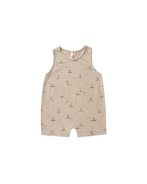 Rylee & Cru Sailboats Sleeveless Romper