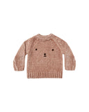 Rylee & Cru Dusty Rose Bear Chenille Sweater Set
