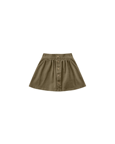 Rylee & Cru Olive Button Front Mini Skirt