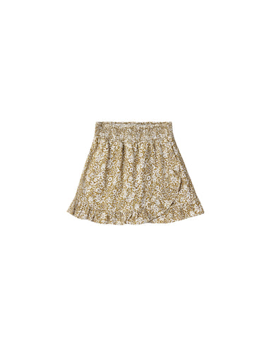 Rylee & Cru Golden Ditsy Wrap Ruffle Skirt