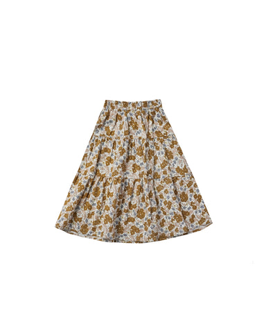 Rylee & Cru Gardenia Tiered Midi Skirt