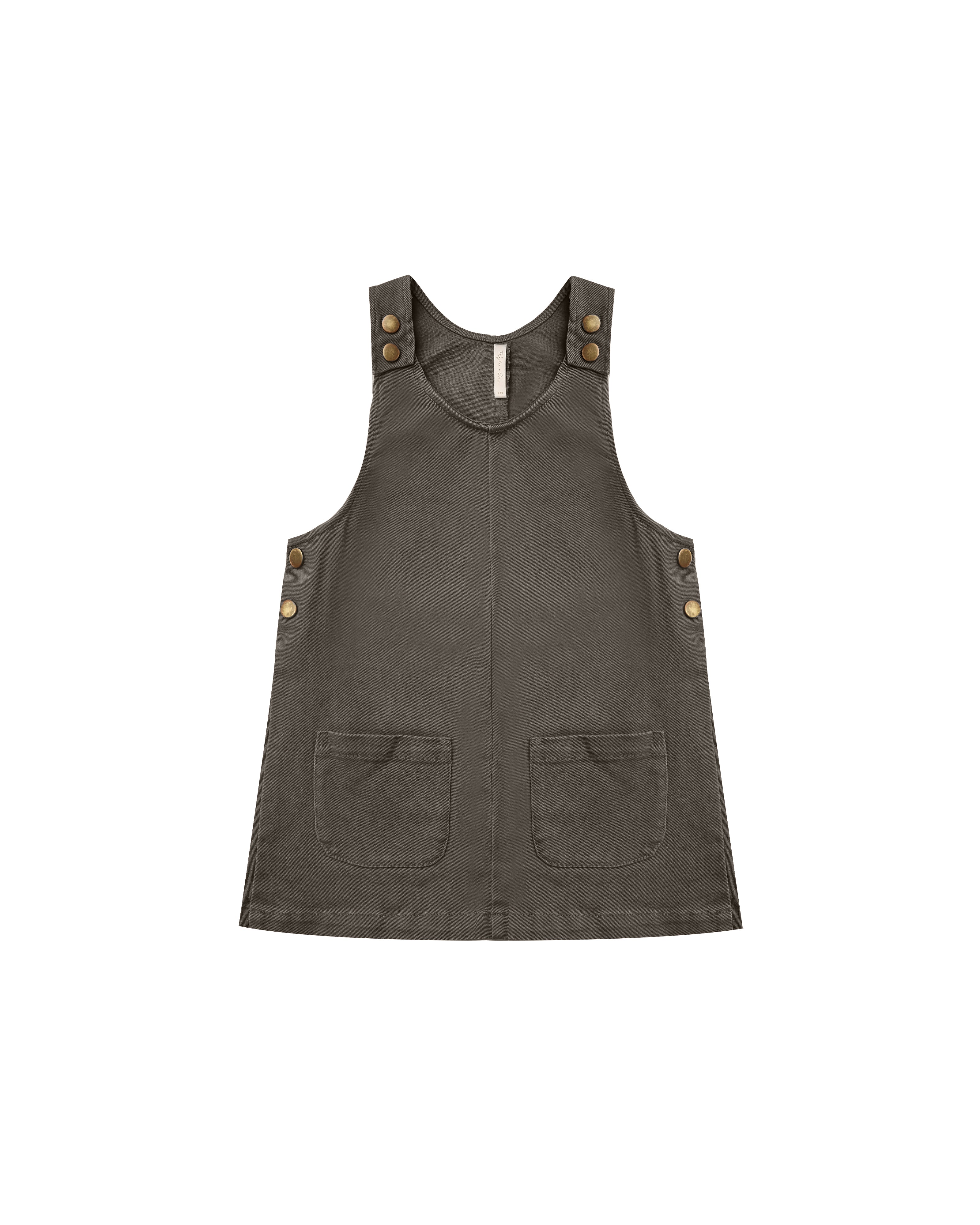 Rylee & Cru Charcoal Odette Overall Dress Rylee & Cru Charcoal Odette Overall Dress