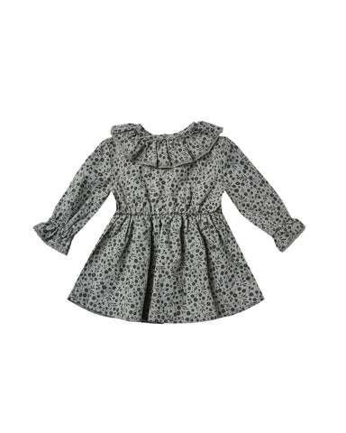 Rylee & Cru Indigo Meadow Ruffle Collar Baby Dress