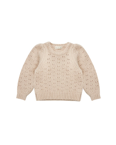 Rylee & Cru Beige Balloon Sweater