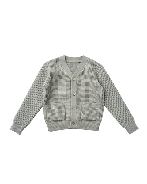 Rylee & Cru Blue Fog Button Cardigan