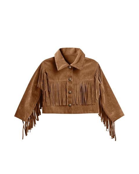 Rylee & Cru Rust Fringe Jacket