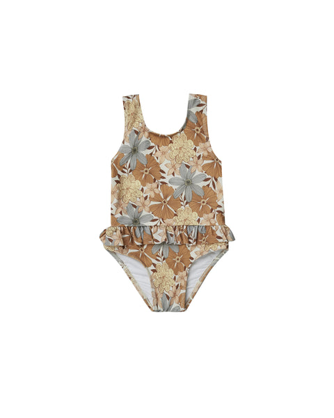 Rylee & Cru Safari Floral Skirted One-Piece