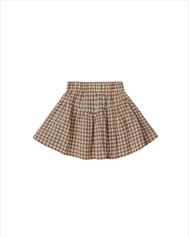 Rylee & Cru Camel Gingham Sparrow Skirt