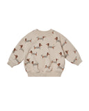 Rylee & Cru Pebble Dachshund Sweat Set