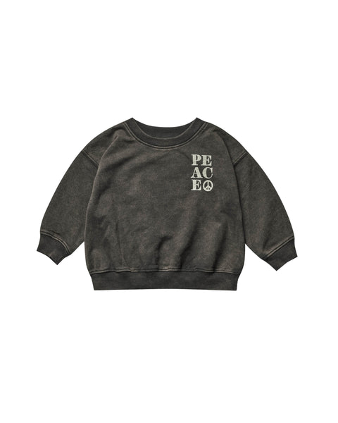 Rylee & Cru Black Peace Relaxed Sweatshirt